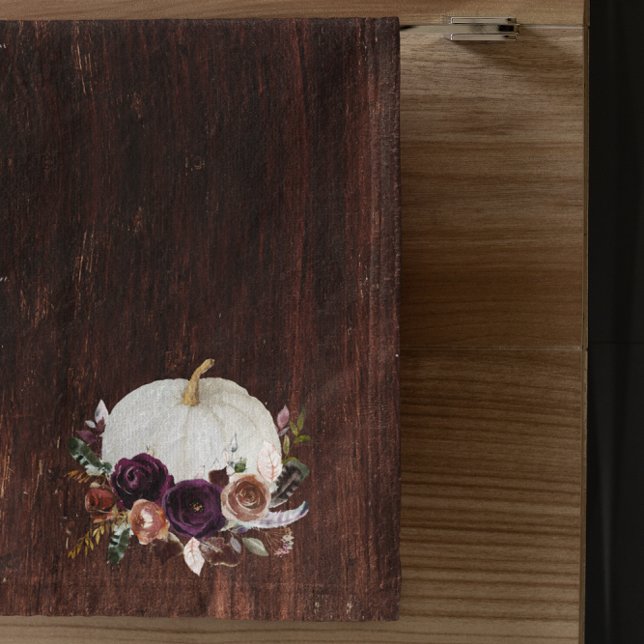 Conjunto De Toalhas Madeira parece Autumn White Pumpkin Russo (Criador carregado)