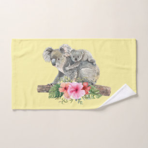 Conjunto De Toalhas Mãe e Bebê Koala Apresentam Uma Cozinha