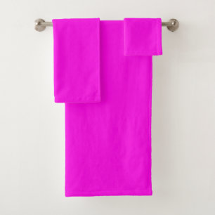 Conjunto De Toalhas Magenta brilhante (cor sólida)