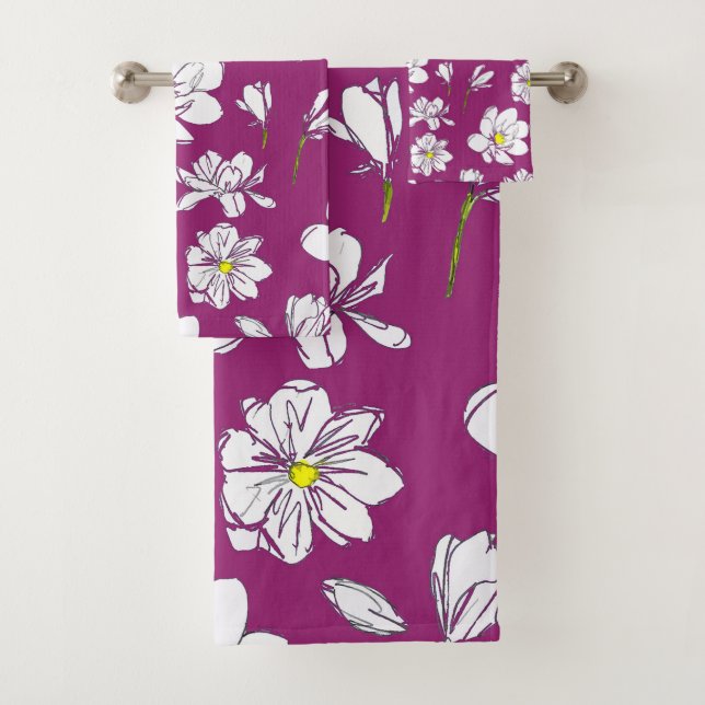 Conjunto De Toalhas Magnolia Raspberry (Insitu)