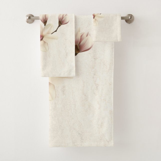 Conjunto De Toalhas Magnólias Elegantes Chic (Insitu)