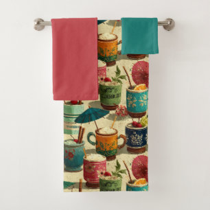 Conjunto De Toalhas Mai Tais ao Pôr do Sol