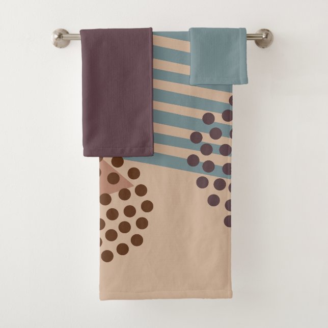 Conjunto De Toalhas Mais um Abstrato do século Médio (Insitu)
