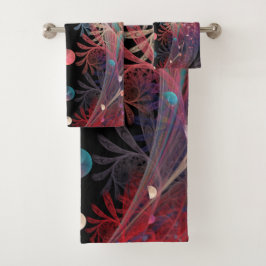 Conjunto De Toalhas Malabarismo Abstrato Fantasia Moderna Arte Fractal