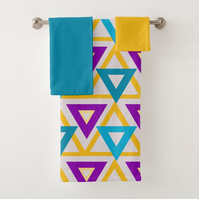 Conjunto De Toalhas Malha do Triângulo Bauhaus (Insitu)