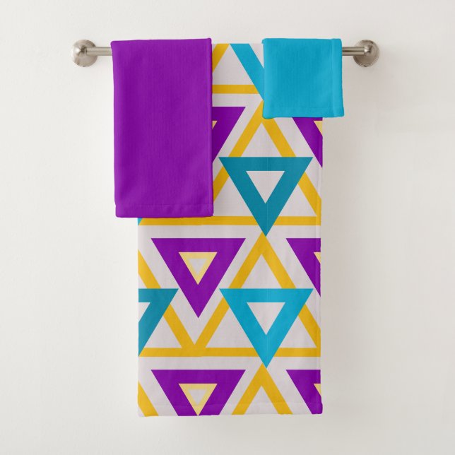 Conjunto De Toalhas Malha do Triângulo Bauhaus (Insitu)