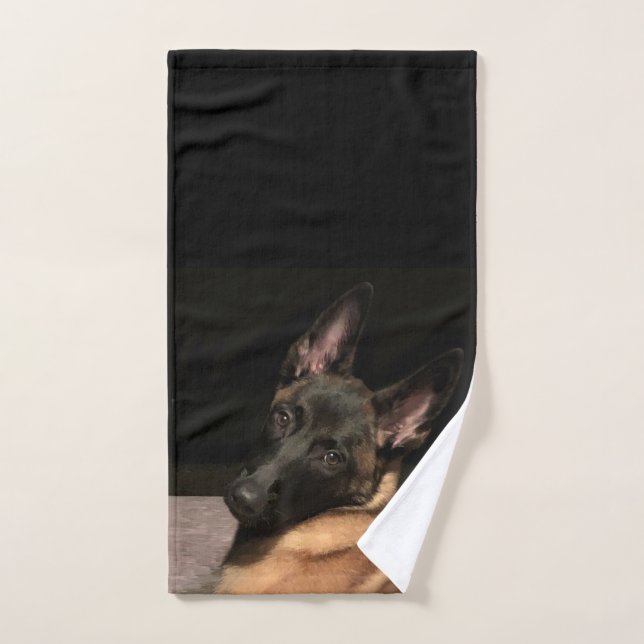 Conjunto De Toalhas Malinois Dog (Toalha de mão)