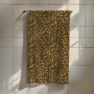 Conjunto De Toalhas Manchas de Tigris de Ouro Tendência
