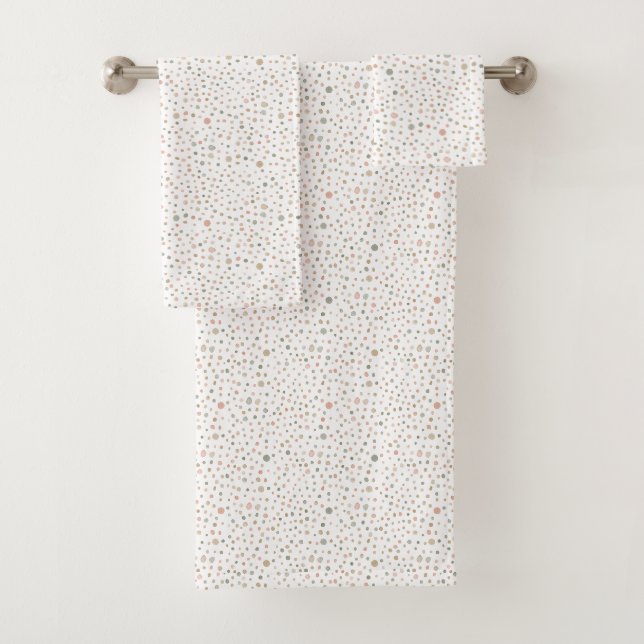 Conjunto De Toalhas Mandy Confetti Watercolor Pontos (Insitu)