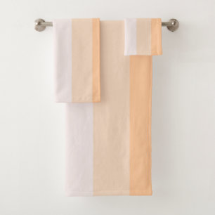 Conjunto De Toalhas Manhã Pomada rosa e listras amarelas