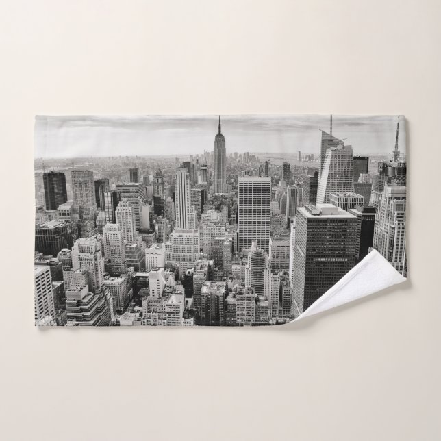 Conjunto De Toalhas Manhattan, Nova Iorque (panorama) Bath Towel Set (Toalha de mão)