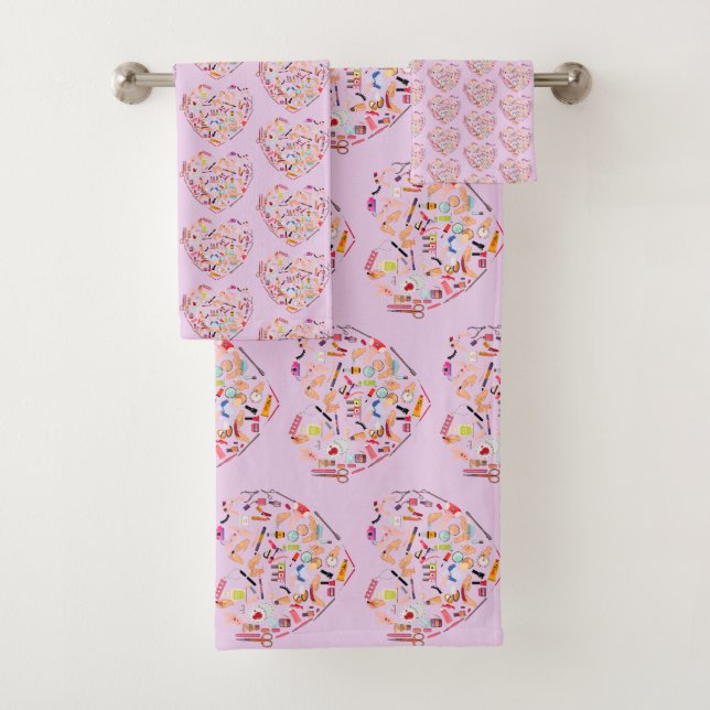 Conjunto De Toalhas Manicurist - Coração da Ferramenta do Técnico de N (Insitu)