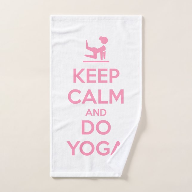 Conjunto De Toalhas Mantenha a Calma e Faça Yoga (Toalha de mão)