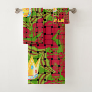 Conjunto De Toalhas Mantenha Simples: impressão Floral Vermelho De For