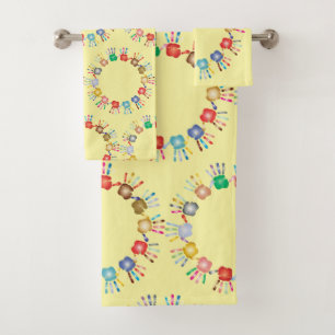 Conjunto De Toalhas Mãos pintadas coloridas *Personalizável em cores*