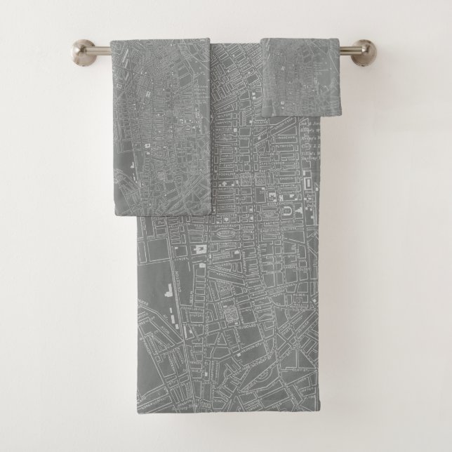 Conjunto De Toalhas Mapa da Cidade de Boston (Insitu)
