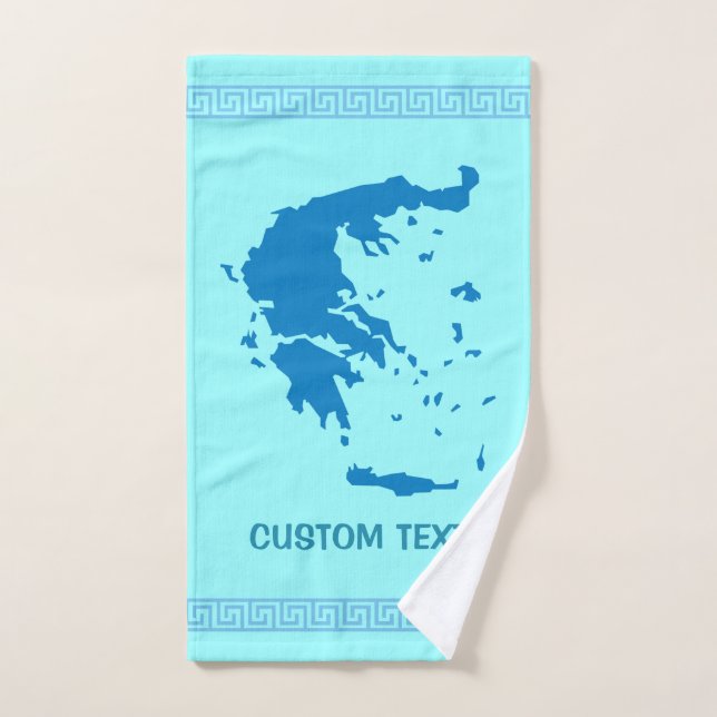 Conjunto De Toalhas Mapa da Grécia (Toalha de mão)