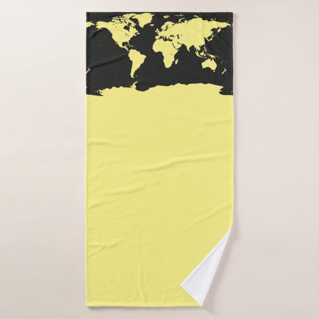 Conjunto De Toalhas Mapa Mundial (Toalha de Banho)