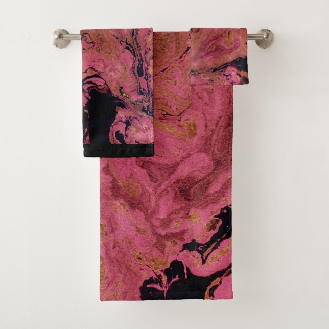 Conjunto De Toalhas Marble, aquarela (Insitu)