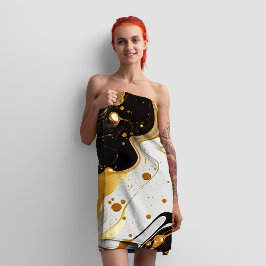 Conjunto De Toalhas Marble gold luxury feminino