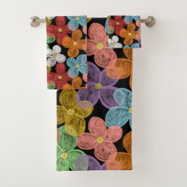 Conjunto De Toalhas Margaridas de Giz