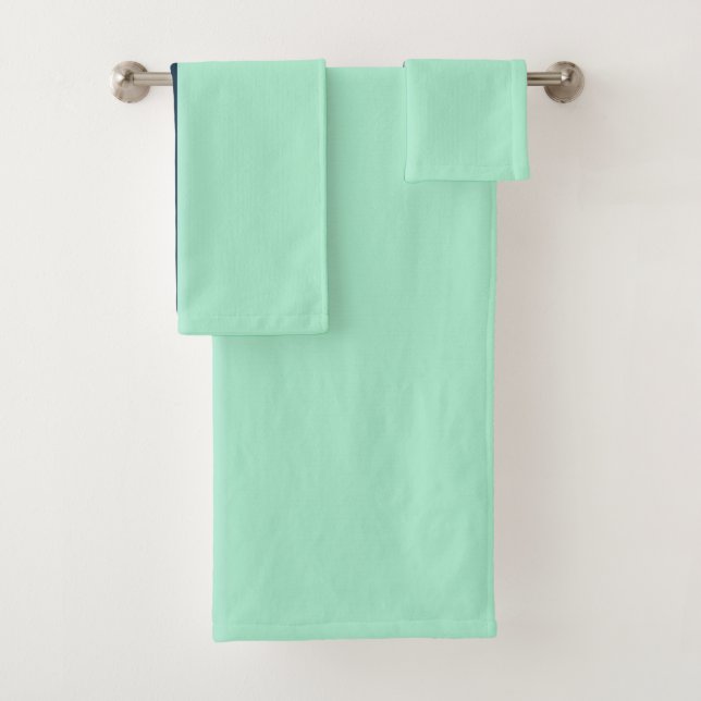 Conjunto De Toalhas Marinheiro Azul e Hortelã (Insitu)