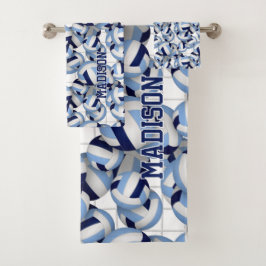 Conjunto De Toalhas marinho azul-claro do atleta de vôlei