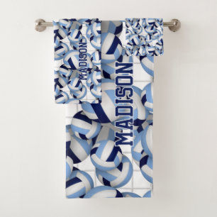 Conjunto De Toalhas marinho azul-claro do atleta de vôlei