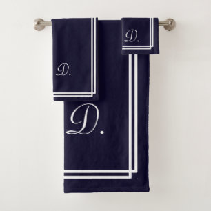 Conjunto De Toalhas Marinho personalizado azul
