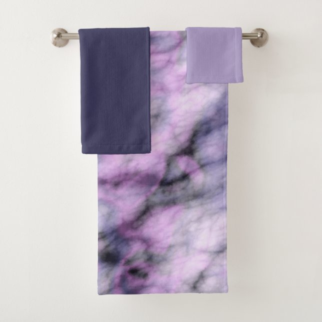 Conjunto De Toalhas Mármore do Dragão Roxo (Insitu)