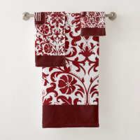 Marrom vermelho e Cor damasco branca