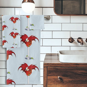 Conjunto De Toalhas Martini Fantasy Red Dragon