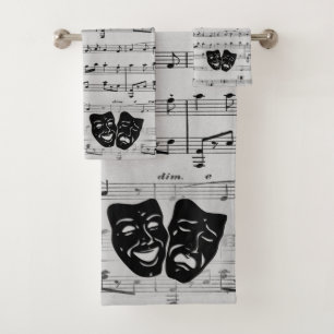 Conjunto De Toalhas Máscaras de Prata e Teatro