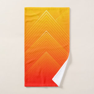 Conjunto De Toalhas Massa geométrica laranja-amarelo
