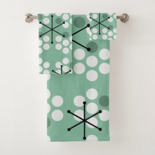 Conjunto De Toalhas MCM Dots Sage do Século Médio Verde