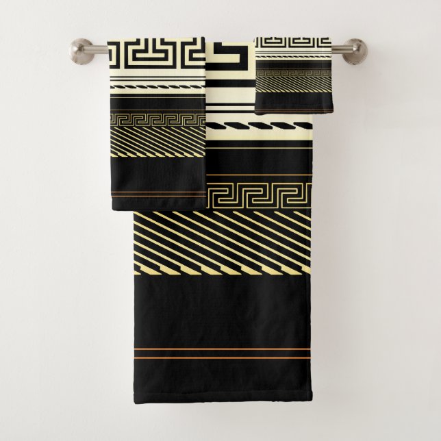 Conjunto De Toalhas Meander Line Art (Insitu)