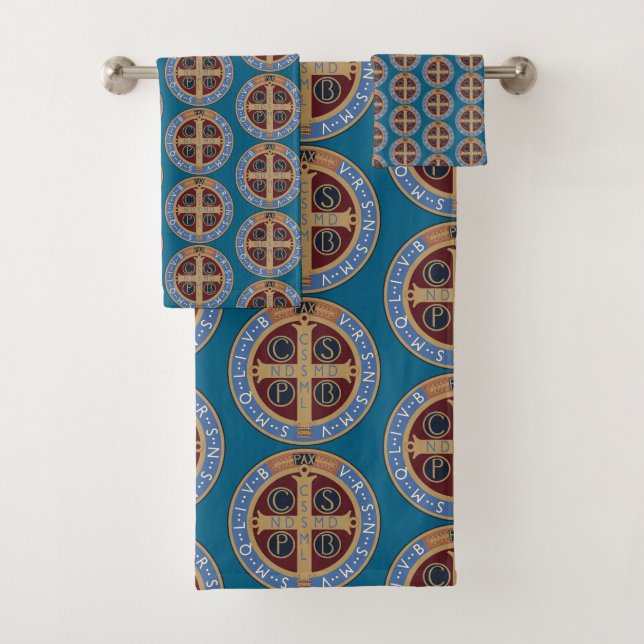 Conjunto De Toalhas Medalha de São Bento (Insitu)