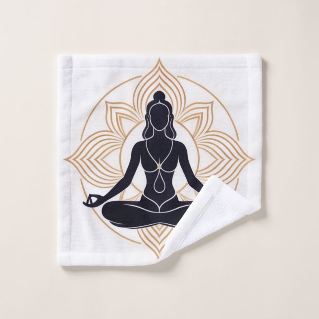 Conjunto De Toalhas Meditação Zen Lotus (Pano de lavar)