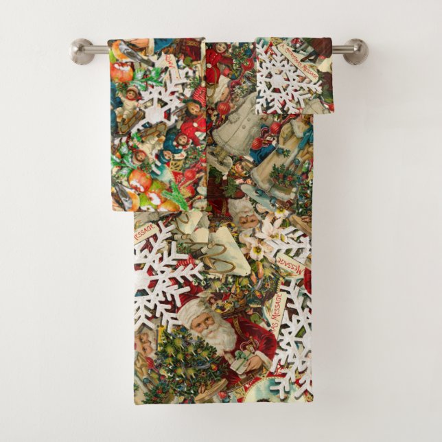 Conjunto De Toalhas Medley de Natal Vitoriano (Insitu)