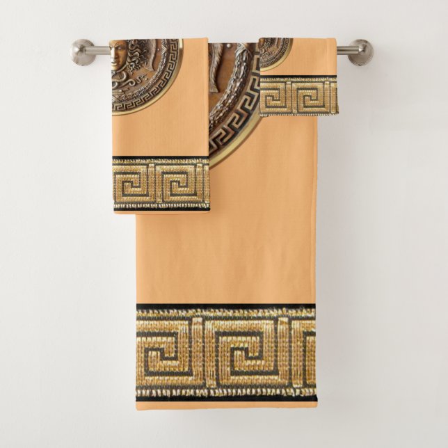 Conjunto De Toalhas Medusa Revival Grego  (Insitu)