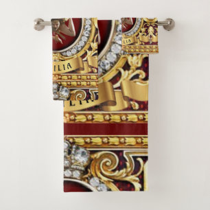Conjunto De Toalhas Medusa Siciliana Trinacria Presente Convidado