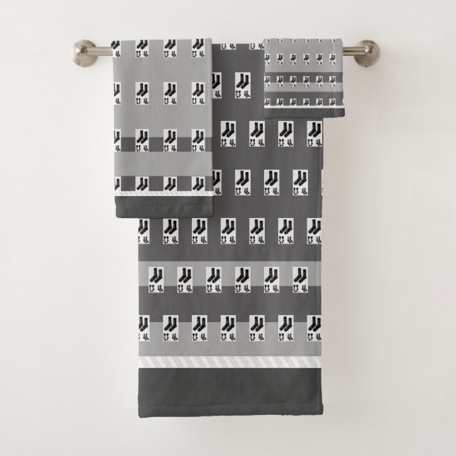 Conjunto De Toalhas Meias de Cinzas Novelty (Insitu)