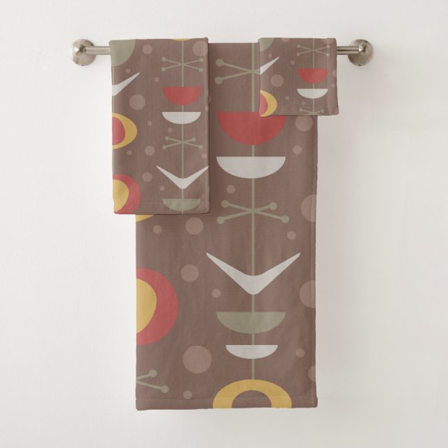 Conjunto De Toalhas Meio século Castanho Moderno (Insitu)
