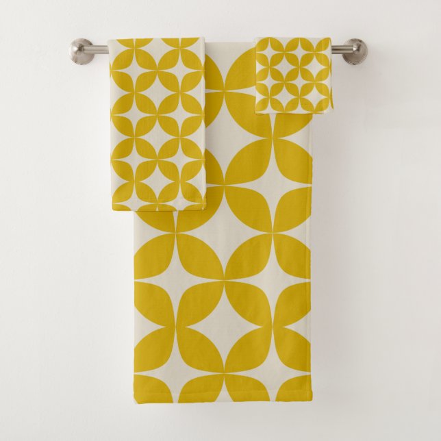 Conjunto De Toalhas Meio século de na moda com padrão moderno de mosta (Insitu)