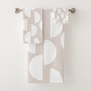 Conjunto De Toalhas Meio século Half Moon Glam #2 #abstrato #geo #art