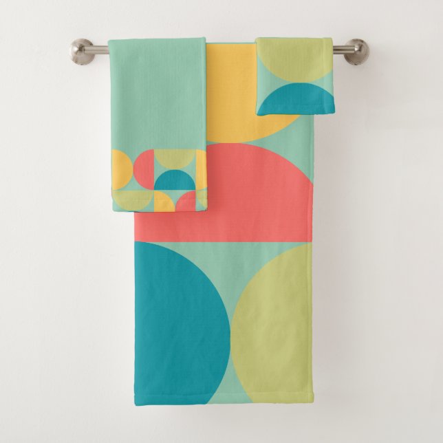 Conjunto De Toalhas Meio século Moderno de Mostarda Bitterdoce e Olive (Insitu)
