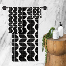 Meio século preto e branco moderno Abstrato