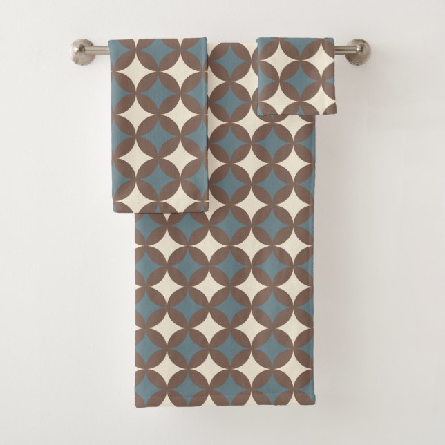 Conjunto De Toalhas Meios séculos Retrovisores Círculos Modernos (Insitu)
