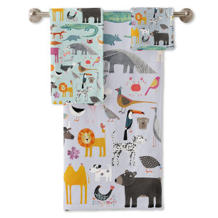 Conjunto De Toalhas Menagerie animal