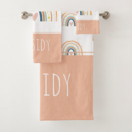 Conjunto De Toalhas Meninas arco-íris pastel